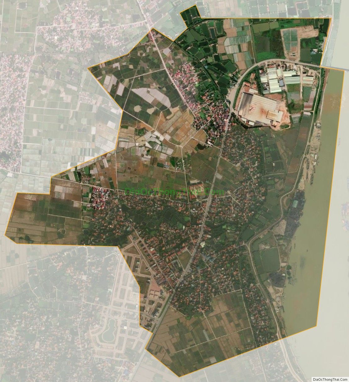 Bản đồ vệ tinh xã Thanh Quang, huyện Thanh Hà