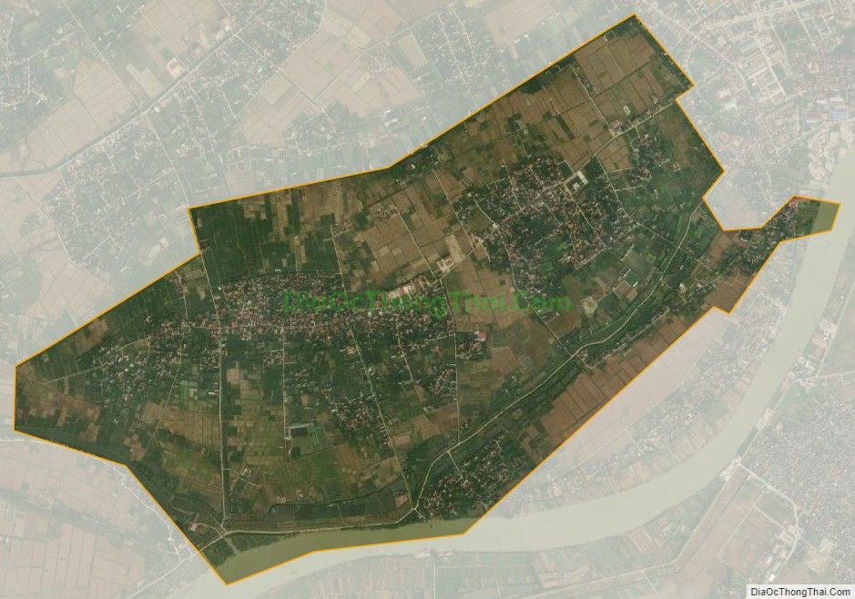 Bản đồ vệ tinh xã Hiệp Lực, huyện Ninh Giang