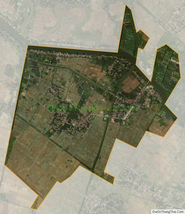 Bản đồ vệ tinh xã Hoàng Hanh (cũ), huyện Ninh Giang