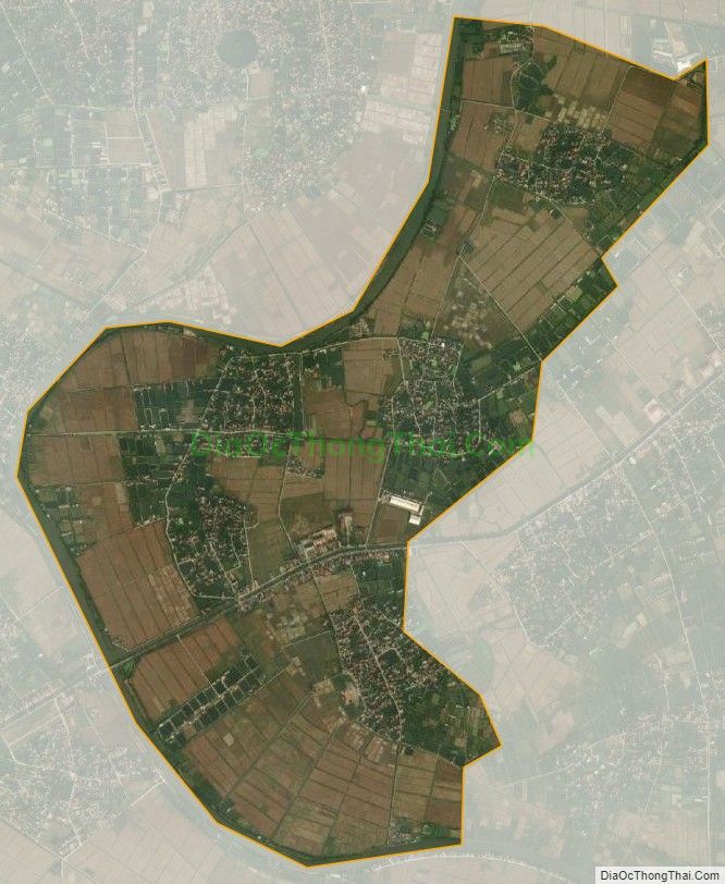 Bản đồ vệ tinh xã Hồng Thái (cũ), huyện Ninh Giang