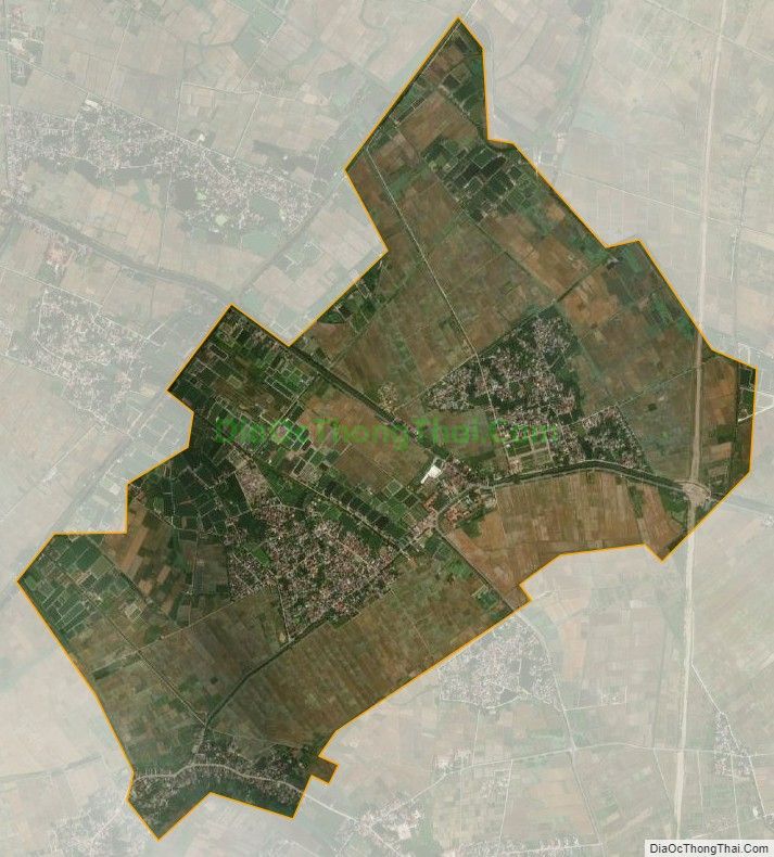 Bản đồ vệ tinh xã Hưng Thái (cũ), huyện Ninh Giang