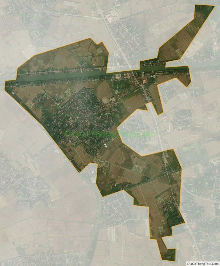 Bản đồ vệ tinh xã Tân Hương, huyện Ninh Giang