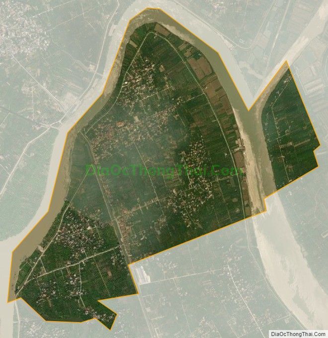 Bản đồ vệ tinh xã Hợp Đức (cũ), huyện Thanh Hà
