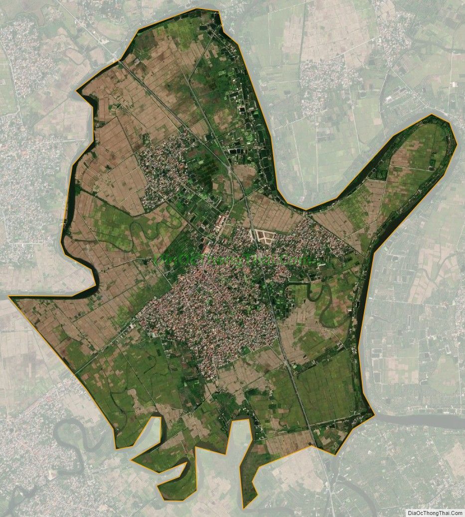 Bản đồ vệ tinh xã Quyết Thắng (cũ), huyện Thanh Hà