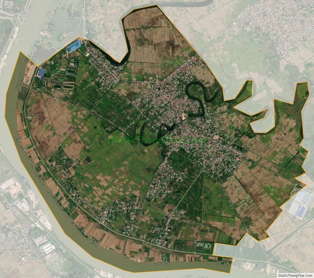 Bản đồ vệ tinh xã Tiền Tiến (cũ), huyện Thanh Hà