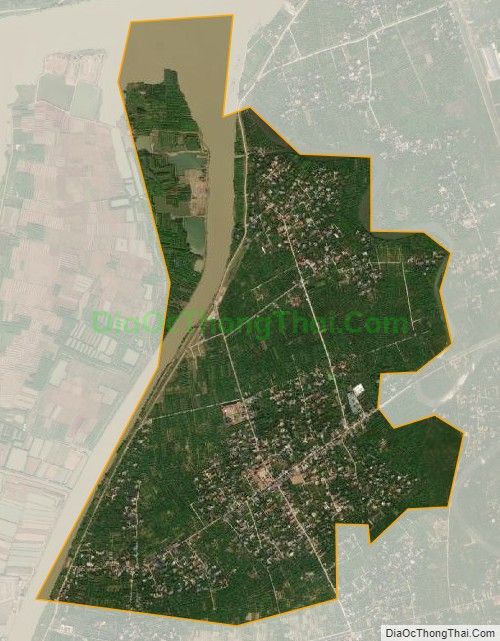 Bản đồ vệ tinh xã Trường Thành (cũ), huyện Thanh Hà