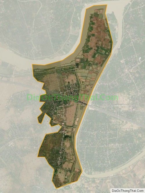 Bản đồ vệ tinh xã Tứ Xuyên (cũ), huyện Tứ Kỳ