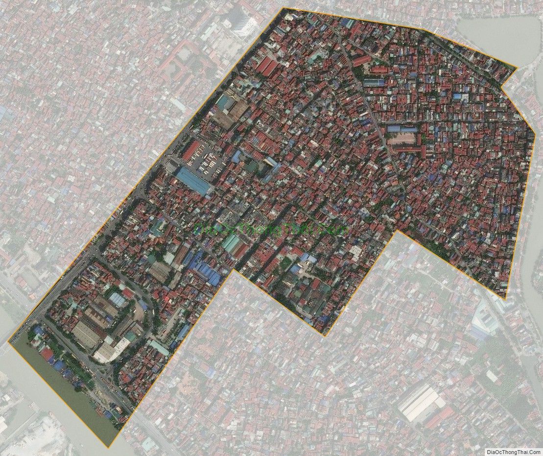 Bản đồ vệ tinh phường Nghĩa Xá, quận Lê Chân