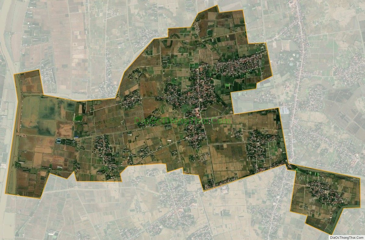 Bản đồ vệ tinh xã Cấp Tiến, huyện Tiên Lãng