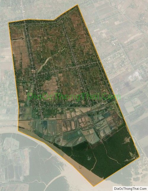 Bản đồ vệ tinh xã Đông Hưng, huyện Tiên Lãng
