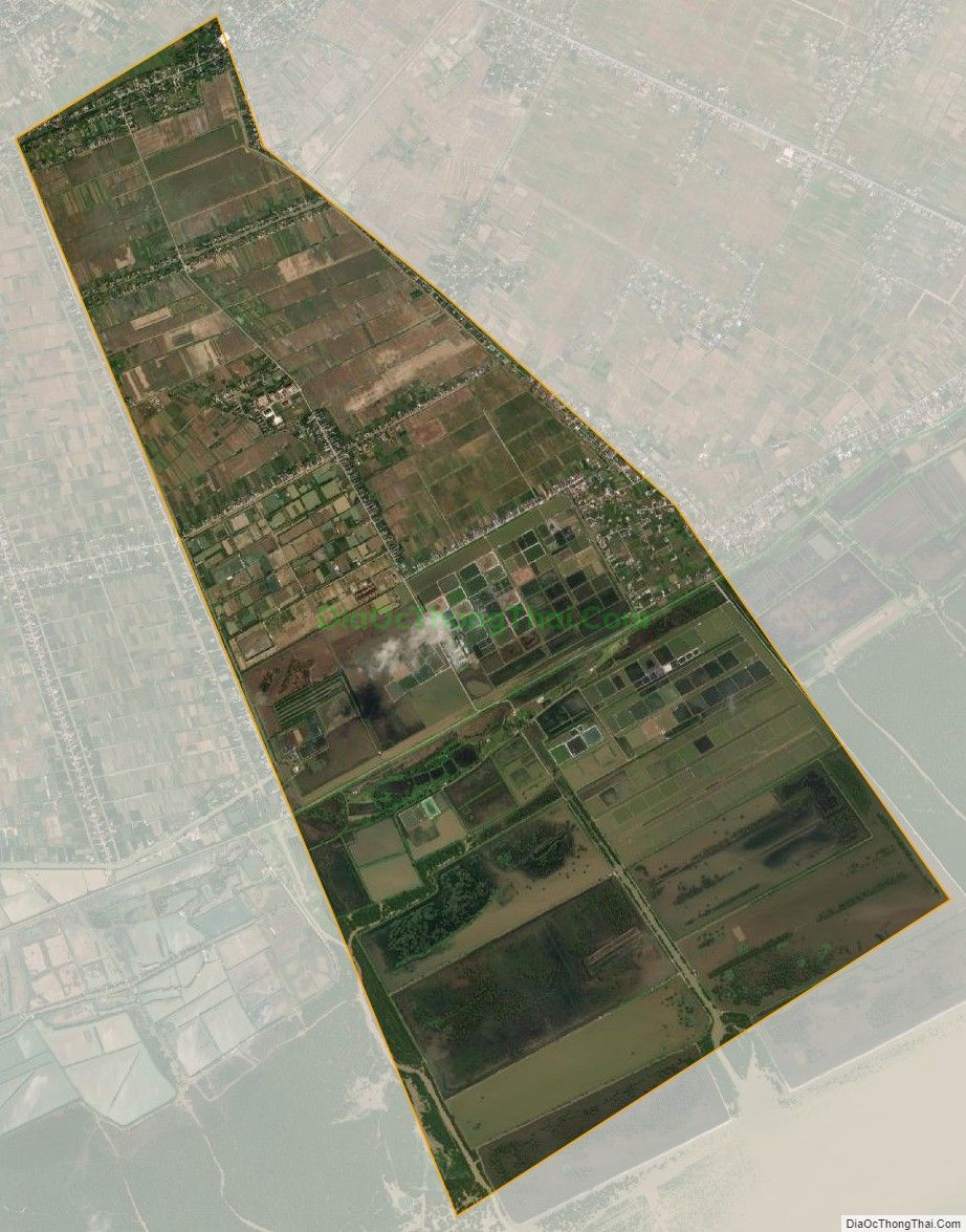 Bản đồ vệ tinh xã Tiên Hưng (cũ), huyện Tiên Lãng