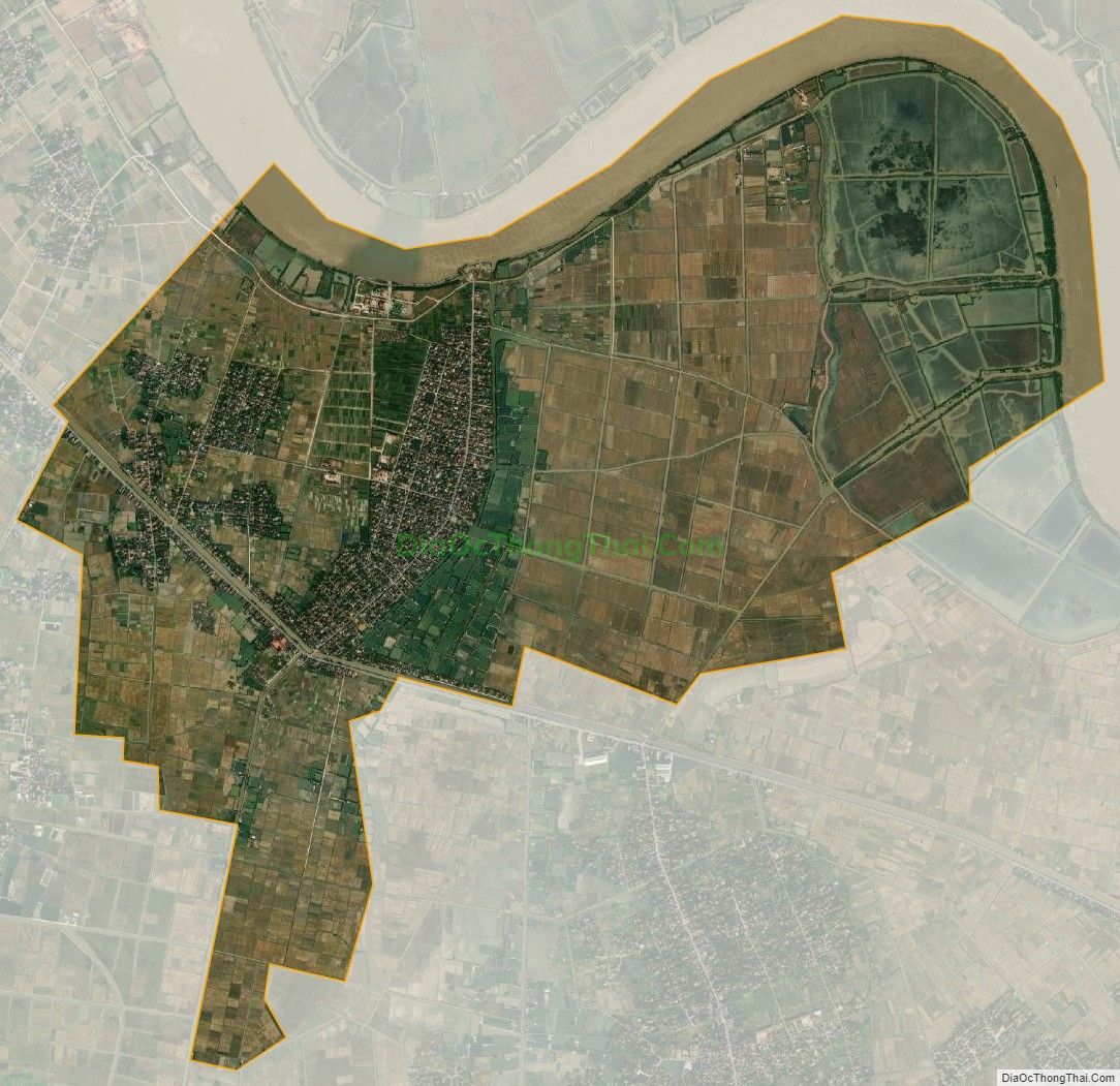 Bản đồ vệ tinh xã Tiên Thắng, huyện Tiên Lãng