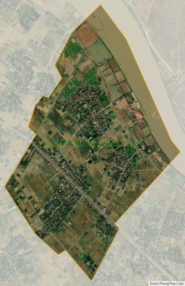 Bản đồ vệ tinh xã Toàn Thắng, huyện Tiên Lãng