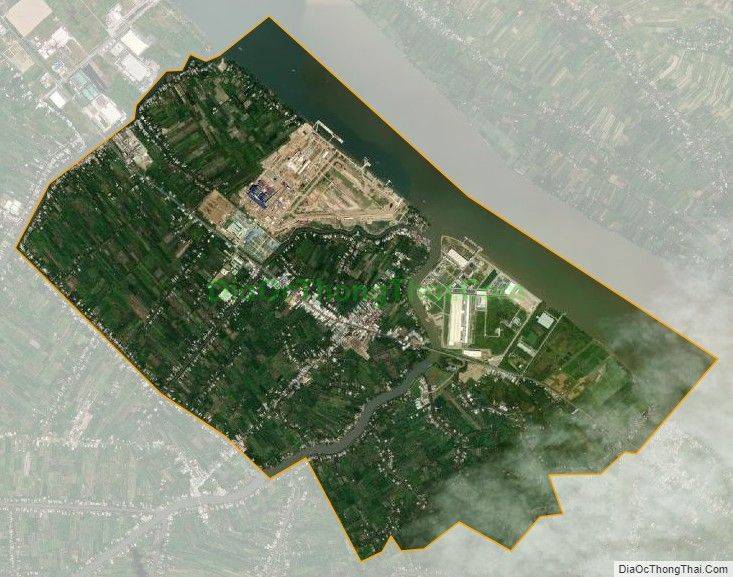 Bản đồ vệ tinh Thị trấn Mái Dầm, huyện Châu Thành