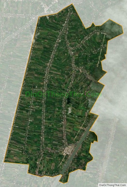 Bản đồ vệ tinh xã Phú Tân, huyện Châu Thành, Hậu Giang