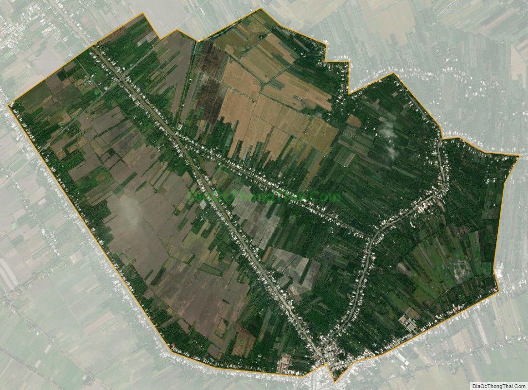 Bản đồ vệ tinh Thị trấn Rạch Gòi, huyện Châu Thành A