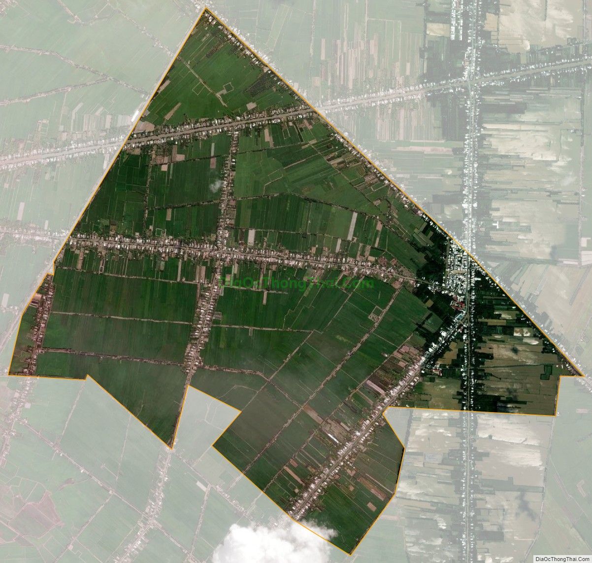 Bản đồ vệ tinh Thị trấn Kinh Cùng, huyện Phụng Hiệp