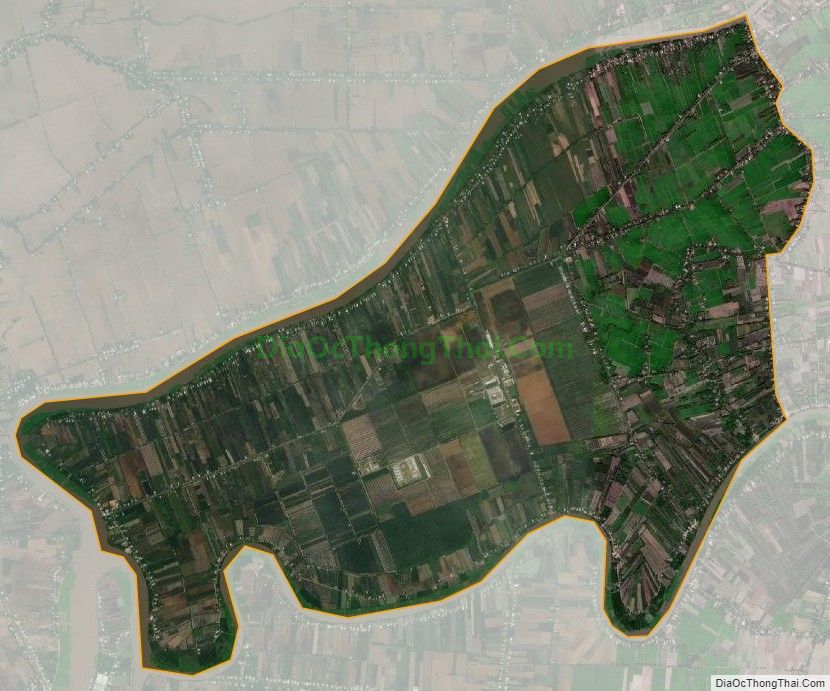 Bản đồ vệ tinh xã Hỏa Tiến, thành phố Vị Thanh