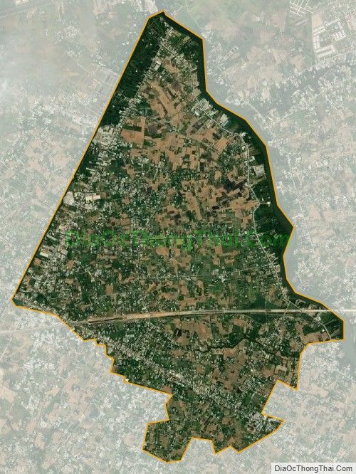 Bản đồ vệ tinh xã Hưng Long, huyện Bình Chánh