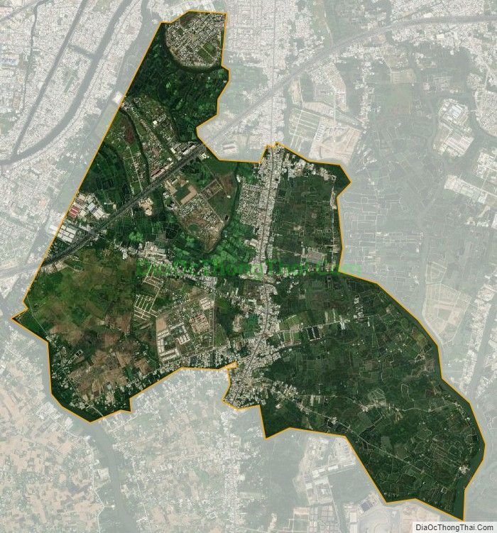 Bản đồ vệ tinh xã Phong Phú, huyện Bình Chánh