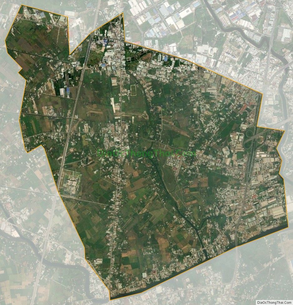 Bản đồ vệ tinh xã Tân Kiên, huyện Bình Chánh
