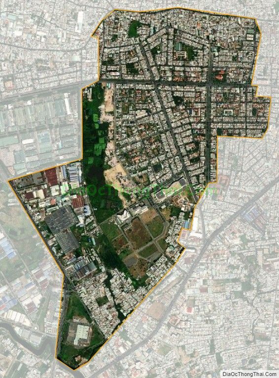Bản đồ vệ tinh phường Bình Trị Đông B, quận Bình Tân