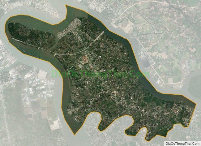 Bản đồ vệ tinh xã Bình Khánh, huyện Cần Giờ