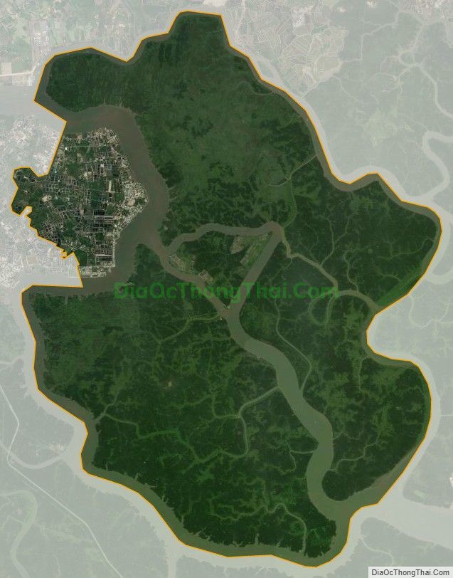 Bản đồ vệ tinh xã Tam Thôn Hiệp, huyện Cần Giờ