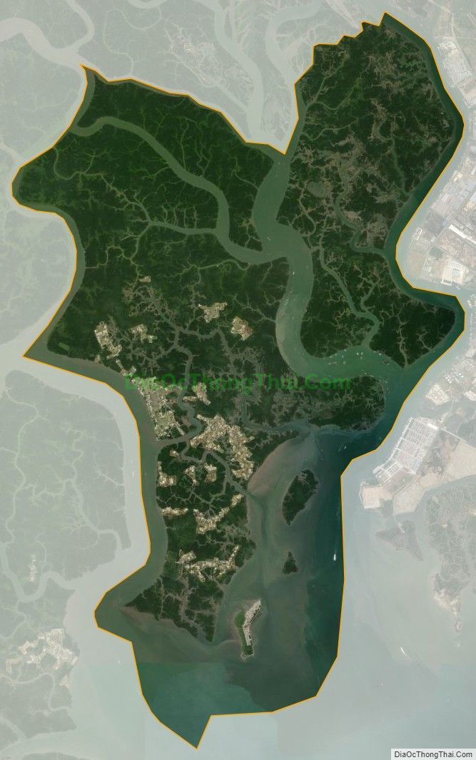 Bản đồ vệ tinh xã Thạnh An, huyện Cần Giờ
