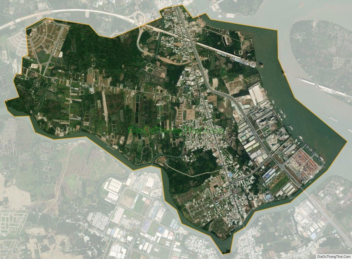 Bản đồ vệ tinh xã Long Thới, huyện Nhà Bè