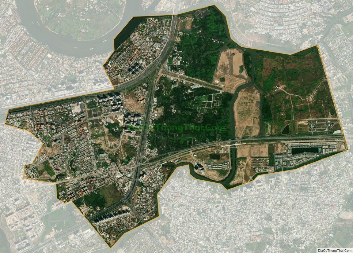 Bản đồ vệ tinh phường An Phú, thành phố Thủ Đức
