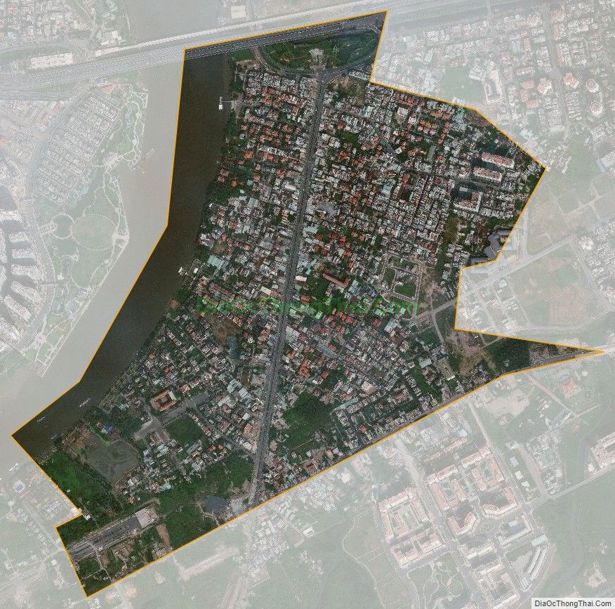 Bản đồ vệ tinh phường Bình An (cũ), Quận 2