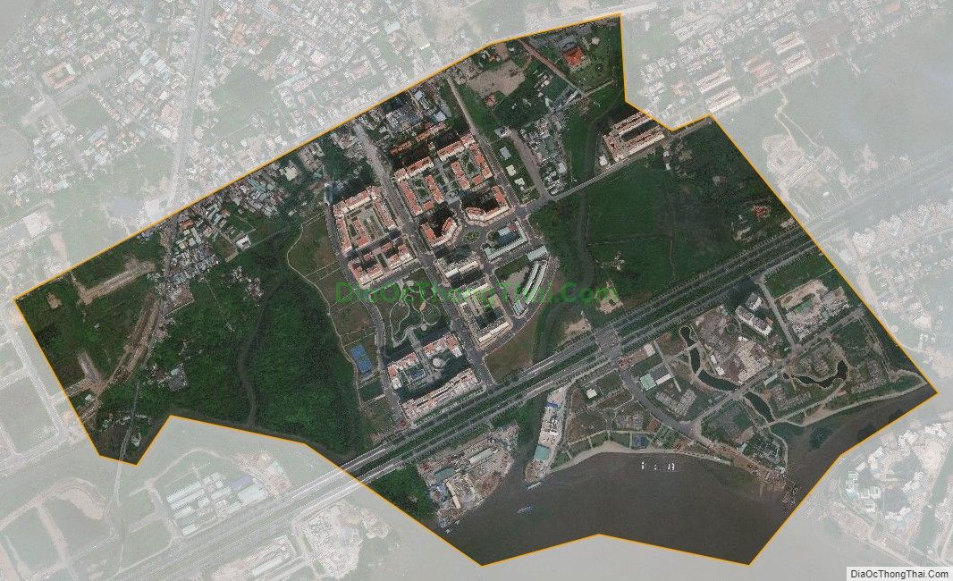 Bản đồ vệ tinh phường Bình Khánh (cũ), Quận 2