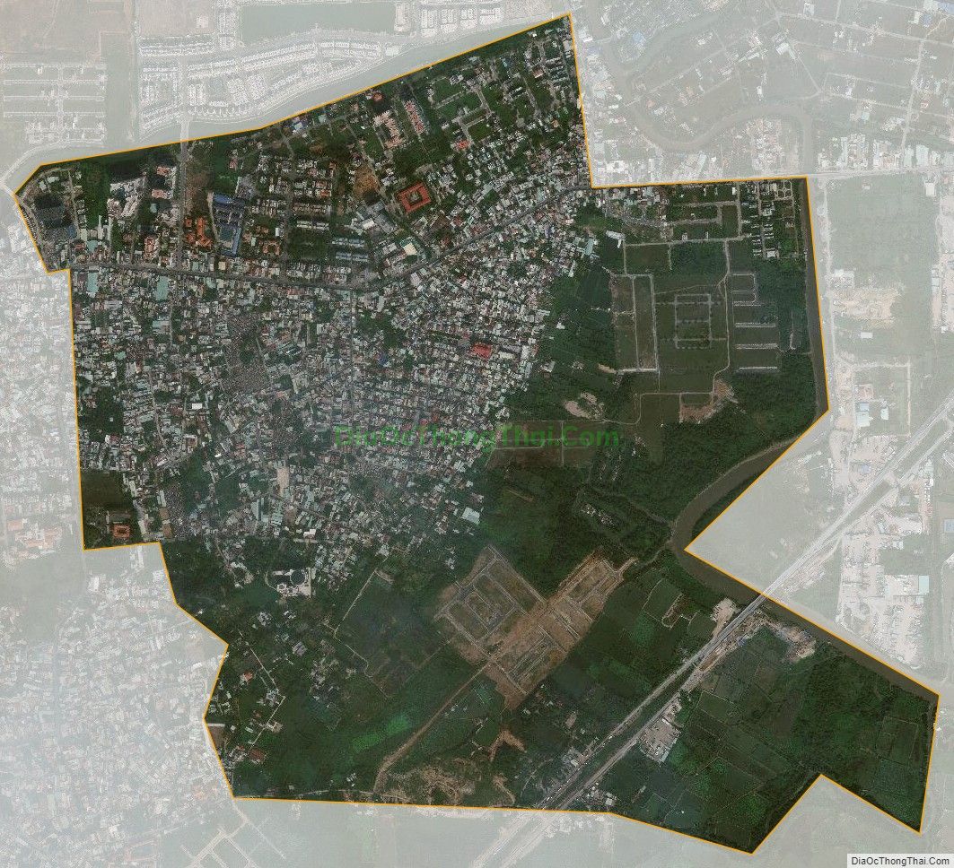 Bản đồ vệ tinh phường Bình Trưng Đông, thành phố Thủ Đức