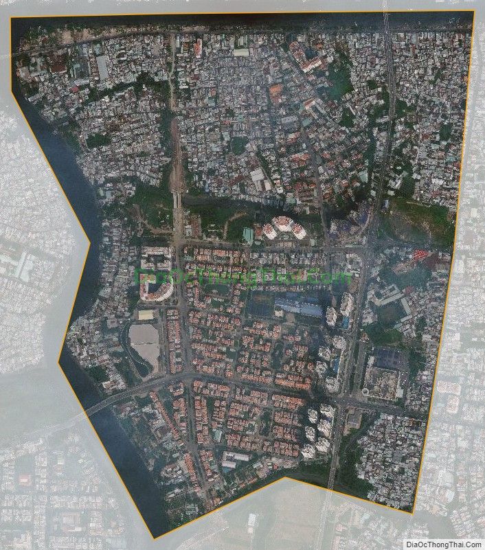 Bản đồ vệ tinh phường Tân Hưng, Quận 7