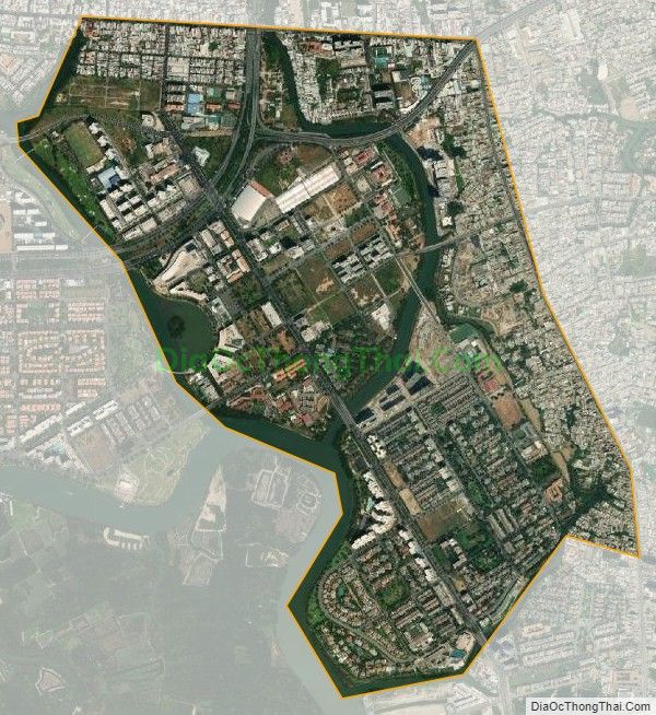 Bản đồ vệ tinh phường Tân Phú, Quận 7