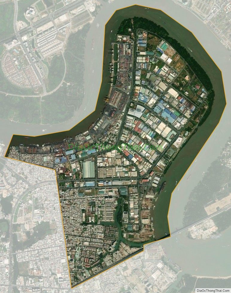 Bản đồ vệ tinh phường Tân Thuận Đông, Quận 7