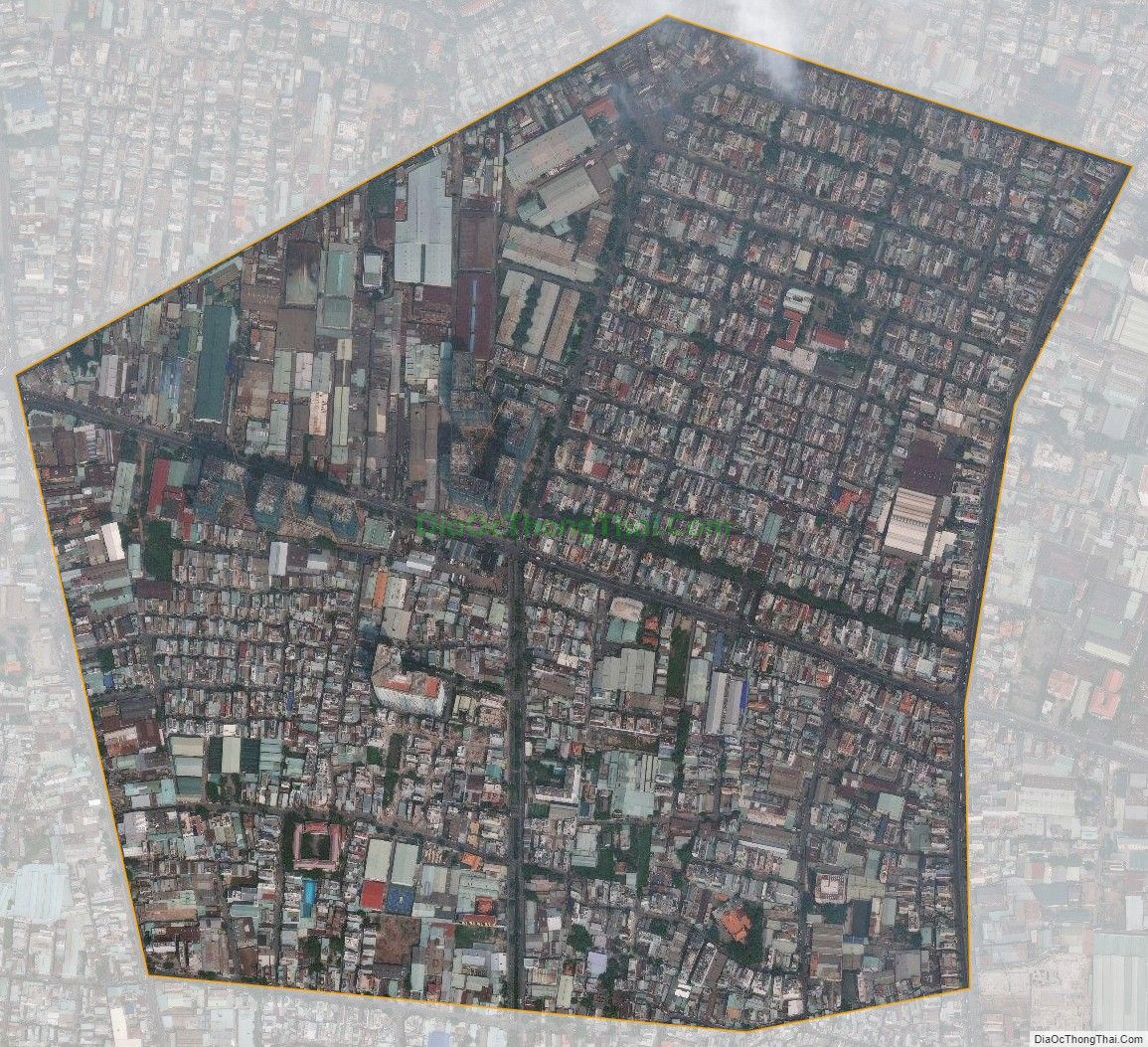 Bản đồ vệ tinh phường Hiệp Tân, quận Tân Phú