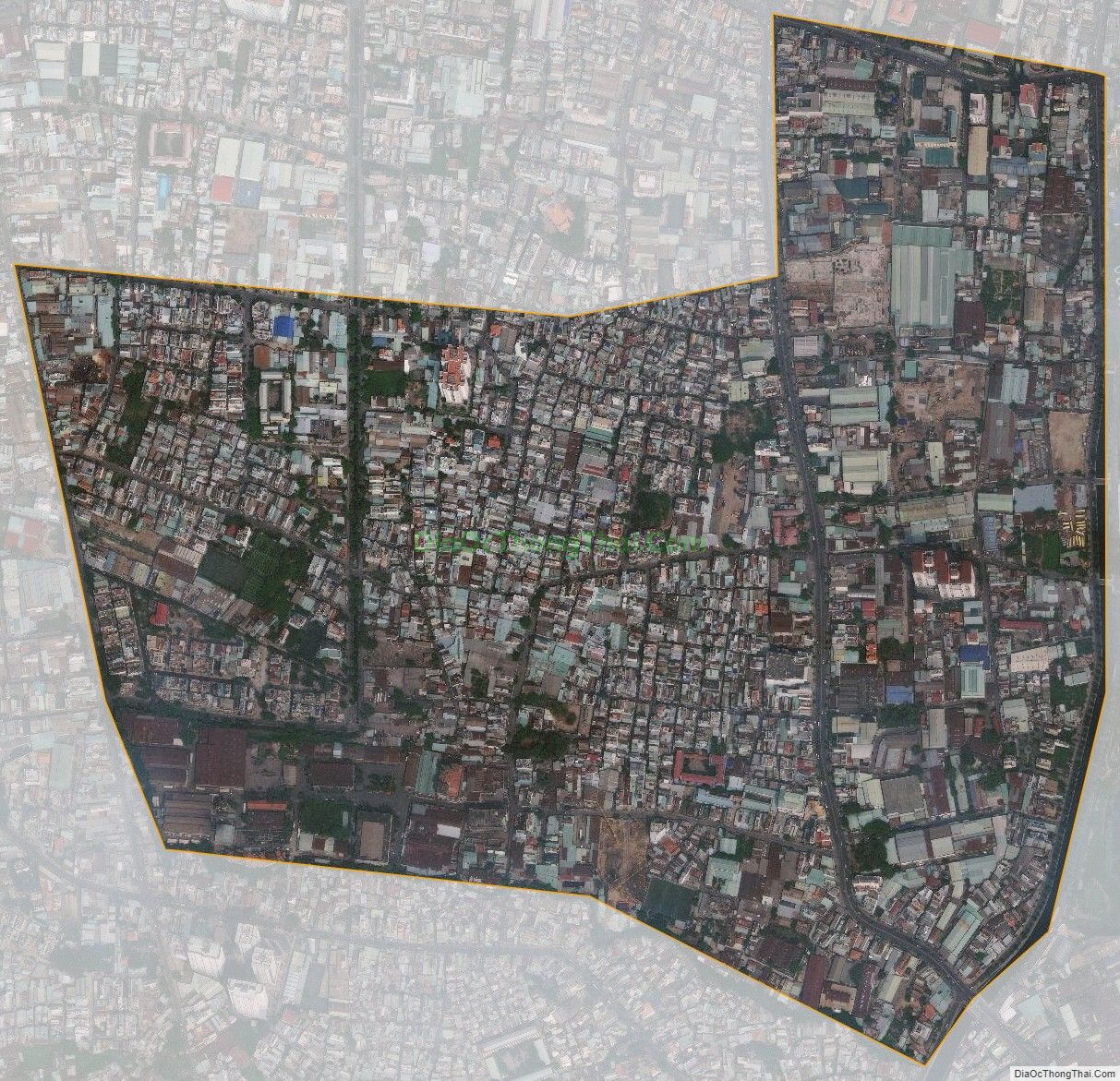 Bản đồ vệ tinh phường Tân Thới Hòa, quận Tân Phú
