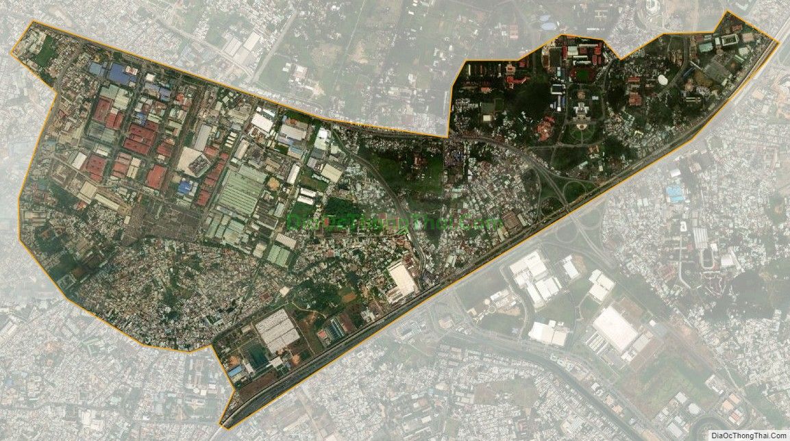 Bản đồ vệ tinh phường Linh Trung, thành phố Thủ Đức
