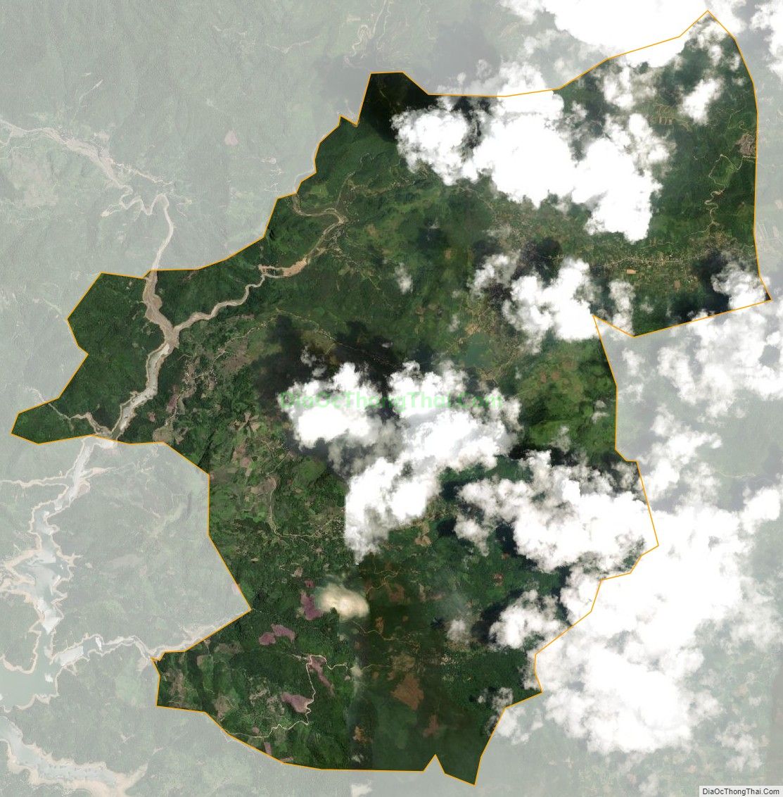 Bản đồ vệ tinh xã Cao Sơn, huyện Đà Bắc