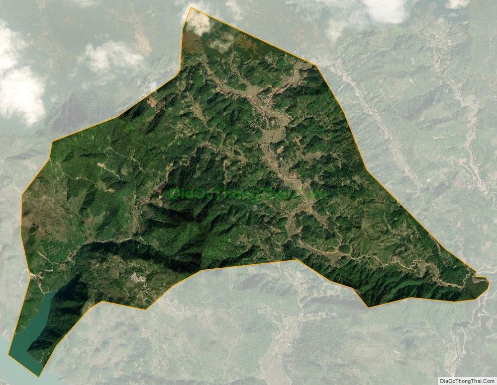 Bản đồ vệ tinh xã Mường Chiềng, huyện Đà Bắc