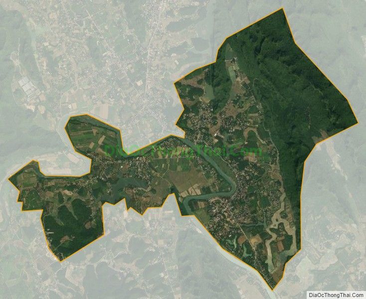Bản đồ vệ tinh xã Cố Nghĩa (cũ), huyện Lạc Thủy