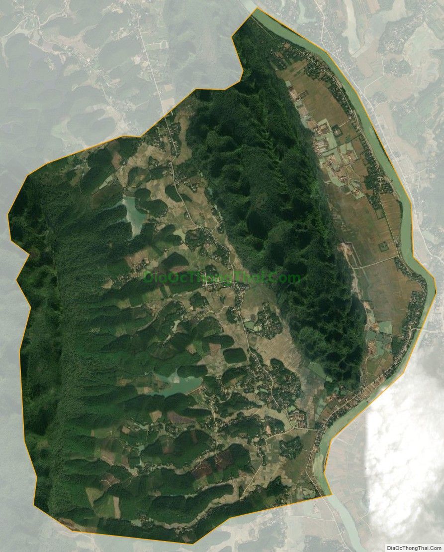 Bản đồ vệ tinh xã Khoan Dụ, huyện Lạc Thủy
