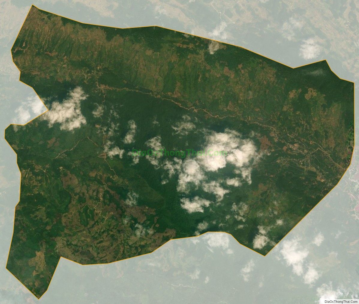 Bản đồ vệ tinh xã Cun Pheo, huyện Mai Châu