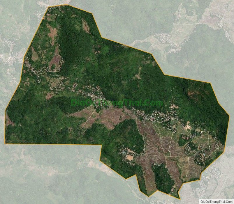 Bản đồ vệ tinh xã Nà Phòn, huyện Mai Châu