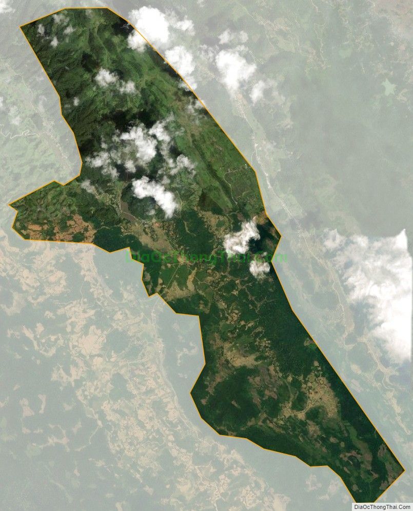 Bản đồ vệ tinh xã Lũng Vân (cũ), huyện Tân Lạc