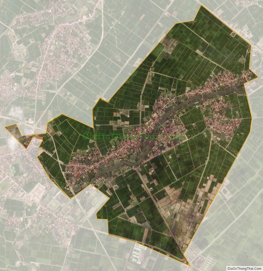 Bản đồ vệ tinh xã Hoàng Hoa Thám, huyện Ân Thi