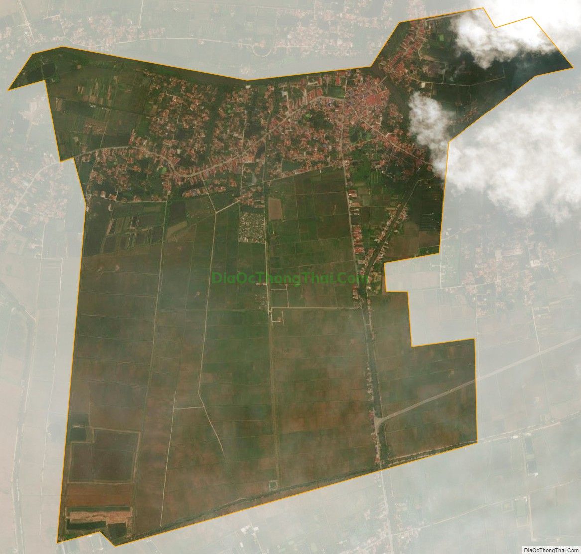 Bản đồ vệ tinh xã Hồng Quang, huyện Ân Thi