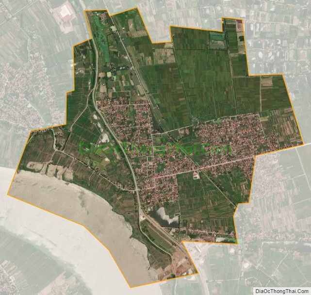 Bản đồ vệ tinh xã Chí Tân, huyện Khoái Châu